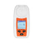 Handheld digital Brix refractometer with closed protective cover and original LCD on a white background