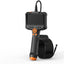Black and orange dual-lens inspection camera with 4.3-inch screen and coiled 5-metre cable on a white background.