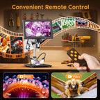 Illustration of the microscope remote control and photo and video recording functions