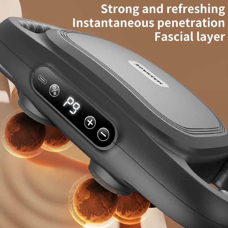 6-Head Fascia Massage Gun – High-Frequency Deep Tissue Muscle Massager for Full Body Recovery