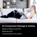 Cordless Air Compression Leg & Foot Massager – 360° Circulation Therapy with Knee Heat & Adjustable Modes