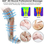 Leg massager with compression and massage effects on a white background