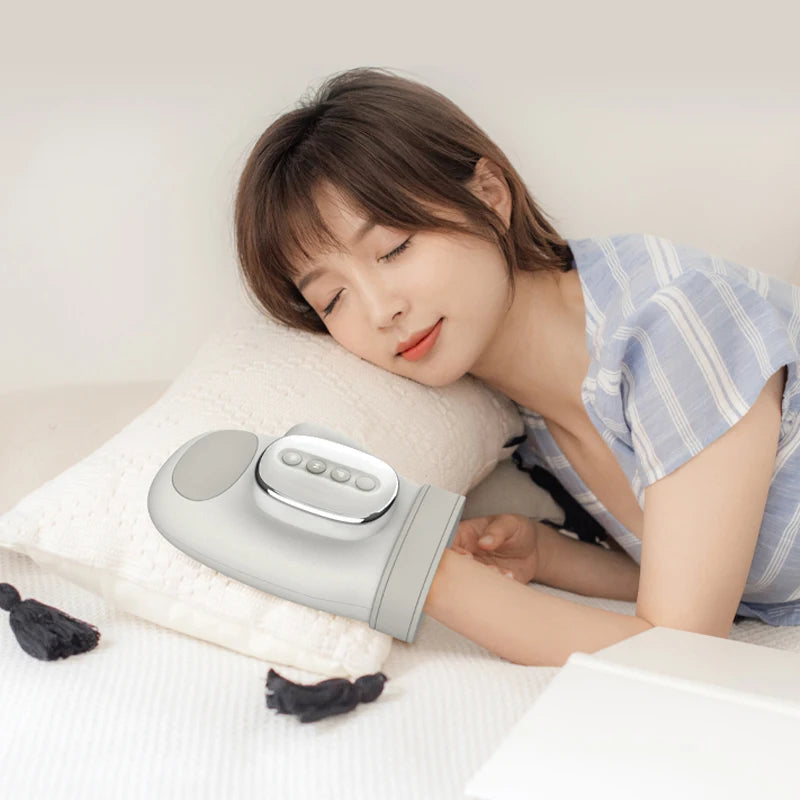 Wireless Hand Massager with Heat – Air Compression Palm & Finger Therapy for Pain Relief