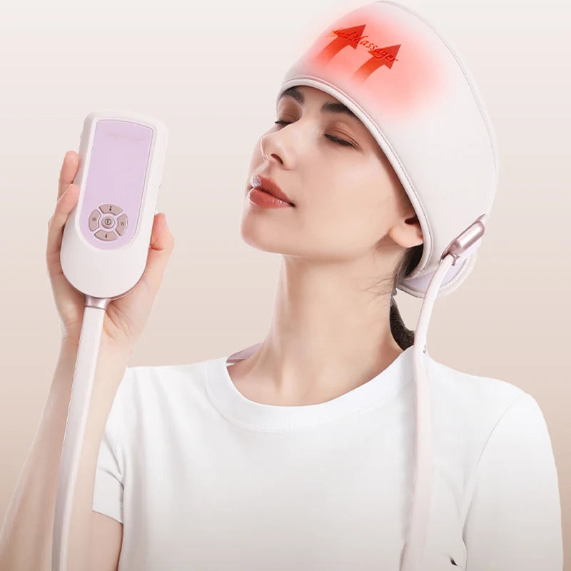 6-Zone Air Compression Head Massager – USB Rechargeable with 5 Modes & 3 Intensity Levels