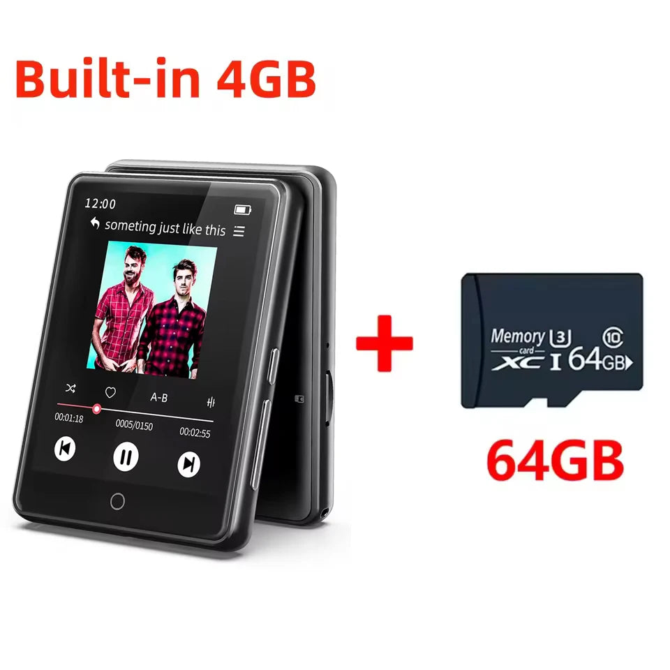 Portable MP3/MP4 Player with WiFi & Bluetooth – HiFi Touch Screen Music Player with Speaker & 128GB Support