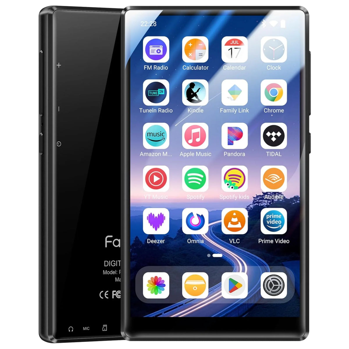 5” Android 13 MP3/MP4 Player with 128GB Storage – WiFi & Bluetooth Touchscreen Music Player with Apps