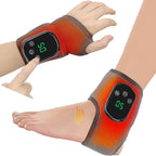 Electric Ankle & Wrist Massager with Heat – Adjustable Vibration Therapy Brace for Pain Relief & Recovery