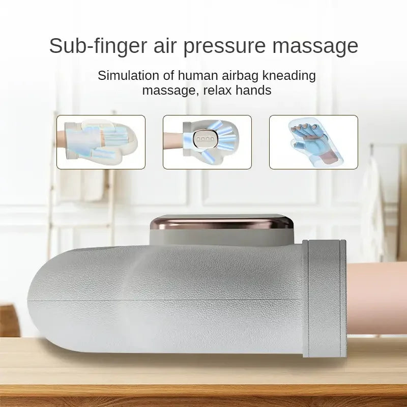 Wireless Hand Massager with Heat – Air Compression Palm & Finger Therapy for Pain Relief
