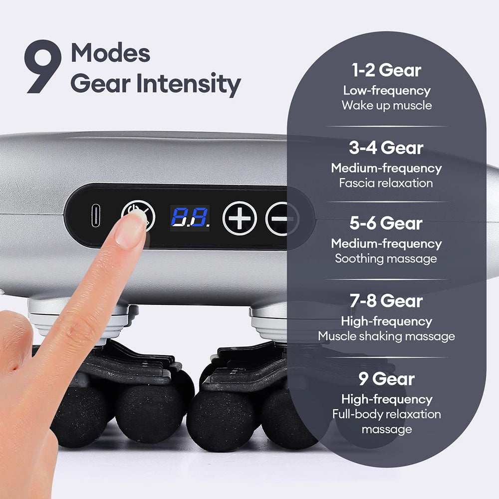 30-Head Massage Gun – High-Frequency Percussion Fascia Massager for Full Body Muscle Recovery