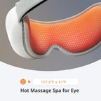 Folding Eye Massager with Heat & Bluetooth Music – Air Compression Mask for Eye Strain Relief & Sleep Support