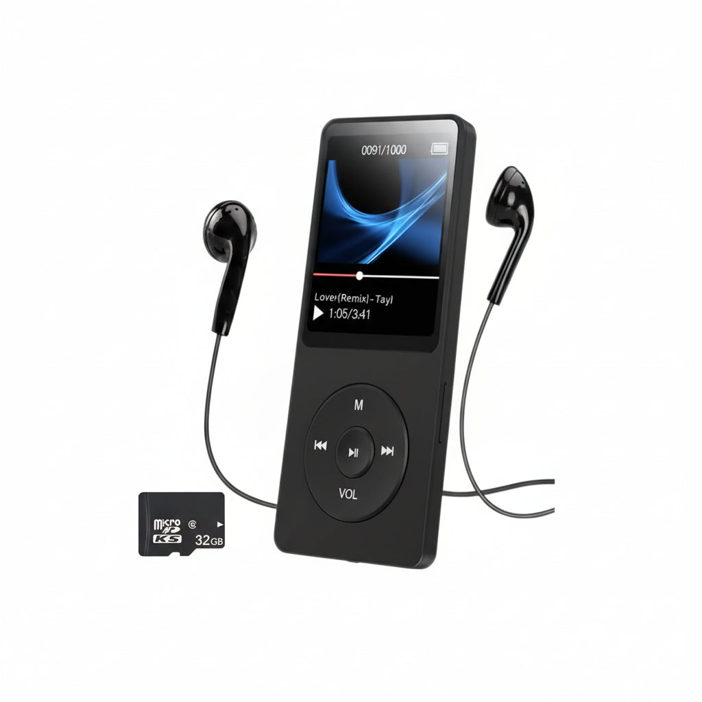 Portable MP3/MP4 Player with Bluetooth & FM Radio – USB Rechargeable Walkman with Recording & E-Book Support