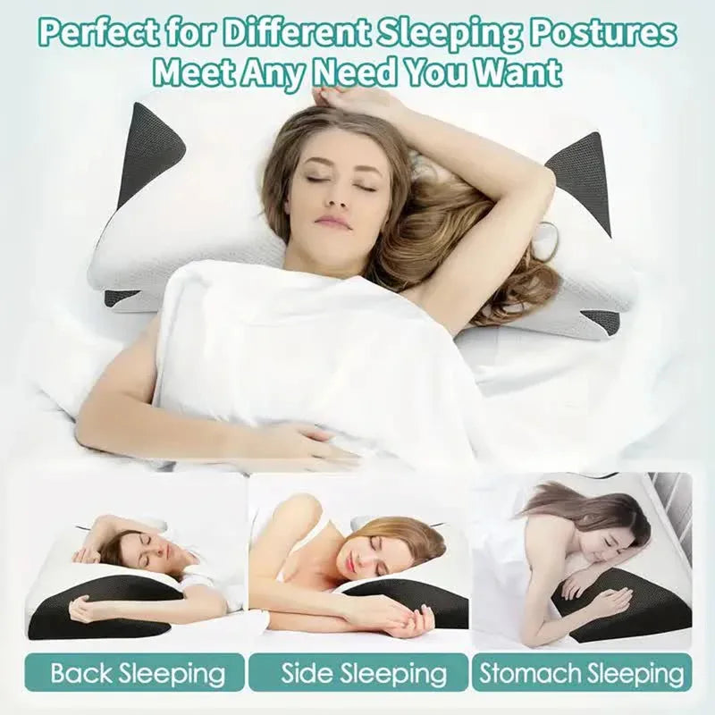 Butterfly Memory Foam Neck Pillow – Orthopedic Cervical Support, Slow Rebound, Ergonomic Sleep Comfort