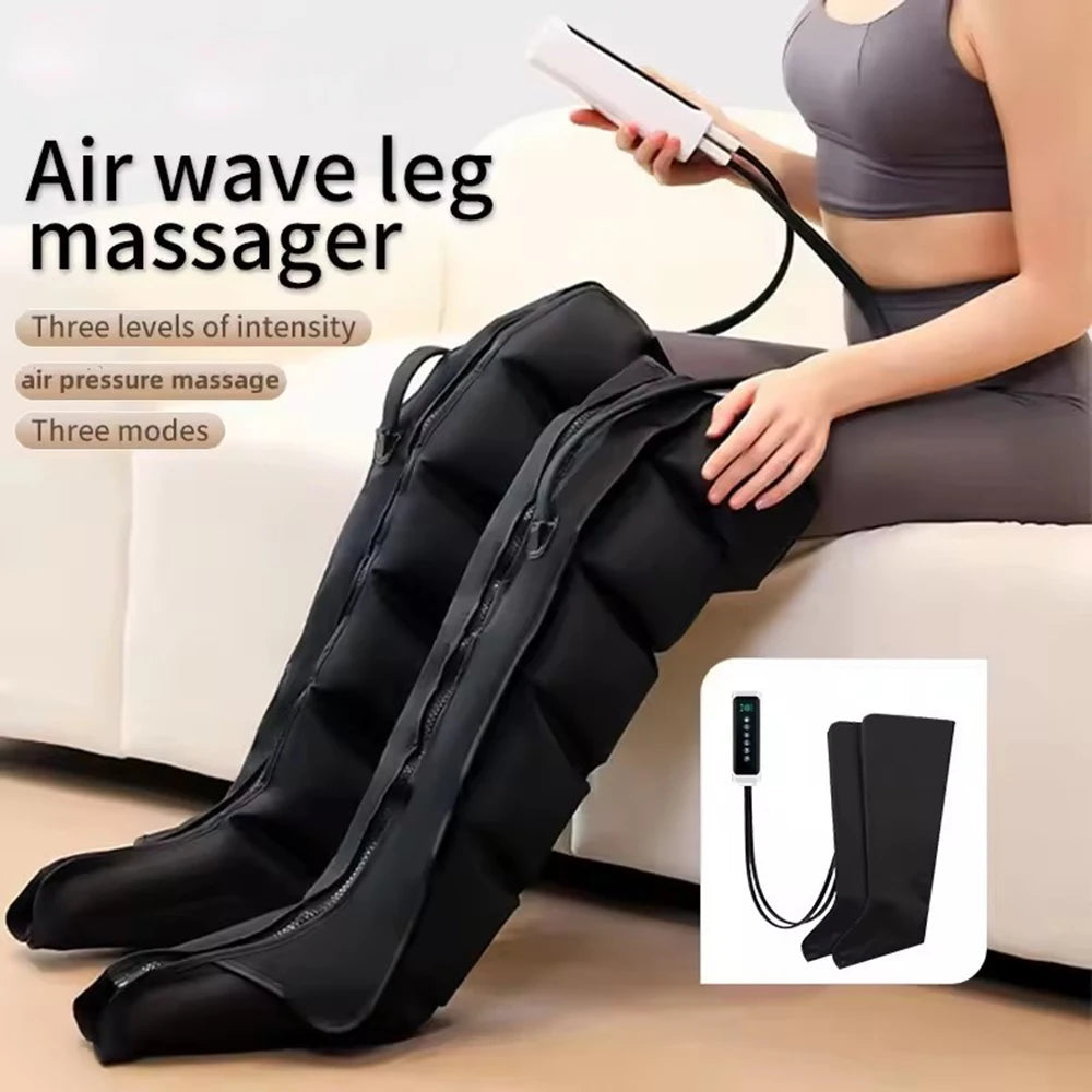 Air Compression Leg Massage Boots – Three Modes & Adjustable Intensity
