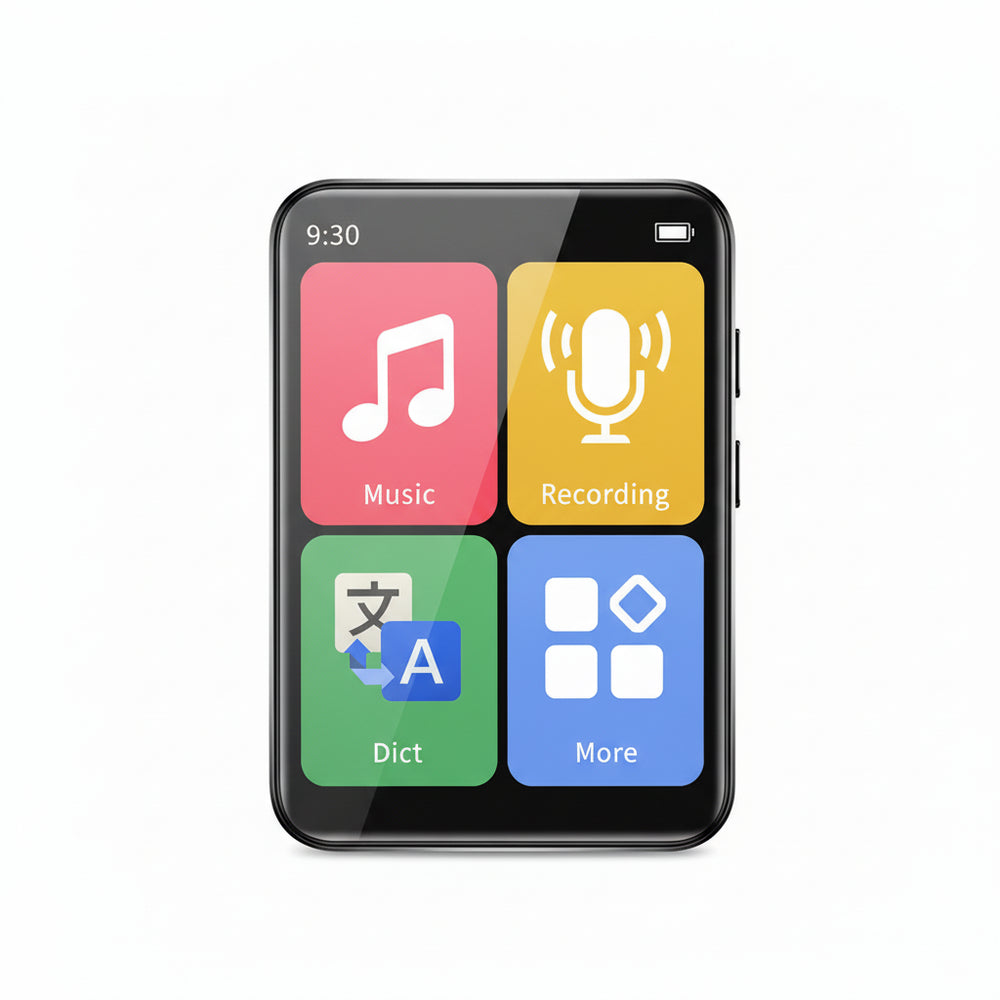Mini MP3/MP4 Player with Bluetooth 5.0 – 2” Touch Screen HiFi Music Player with FM Radio