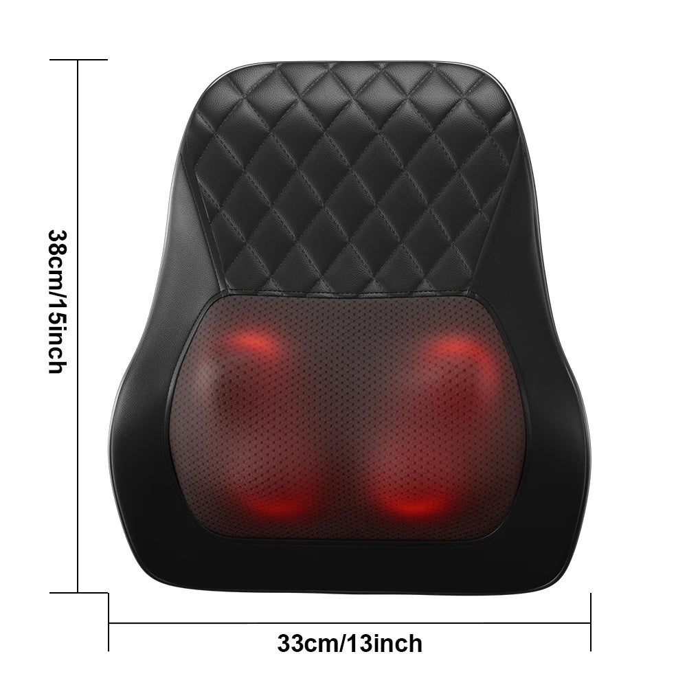 Neck Pillow Massager with Heat – 3-Speed Vibration Massage for Neck, Shoulders & Back Relief