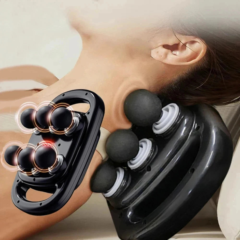 6-Head Massage Gun – Deep Tissue Percussion Massager for Full Body Muscle Relief