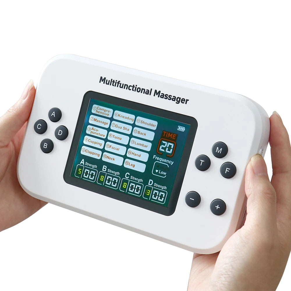 EMS TENS Muscle Stimulator – 15 Modes & 30 Intensity Levels Digital Therapy Device with 4 Channels