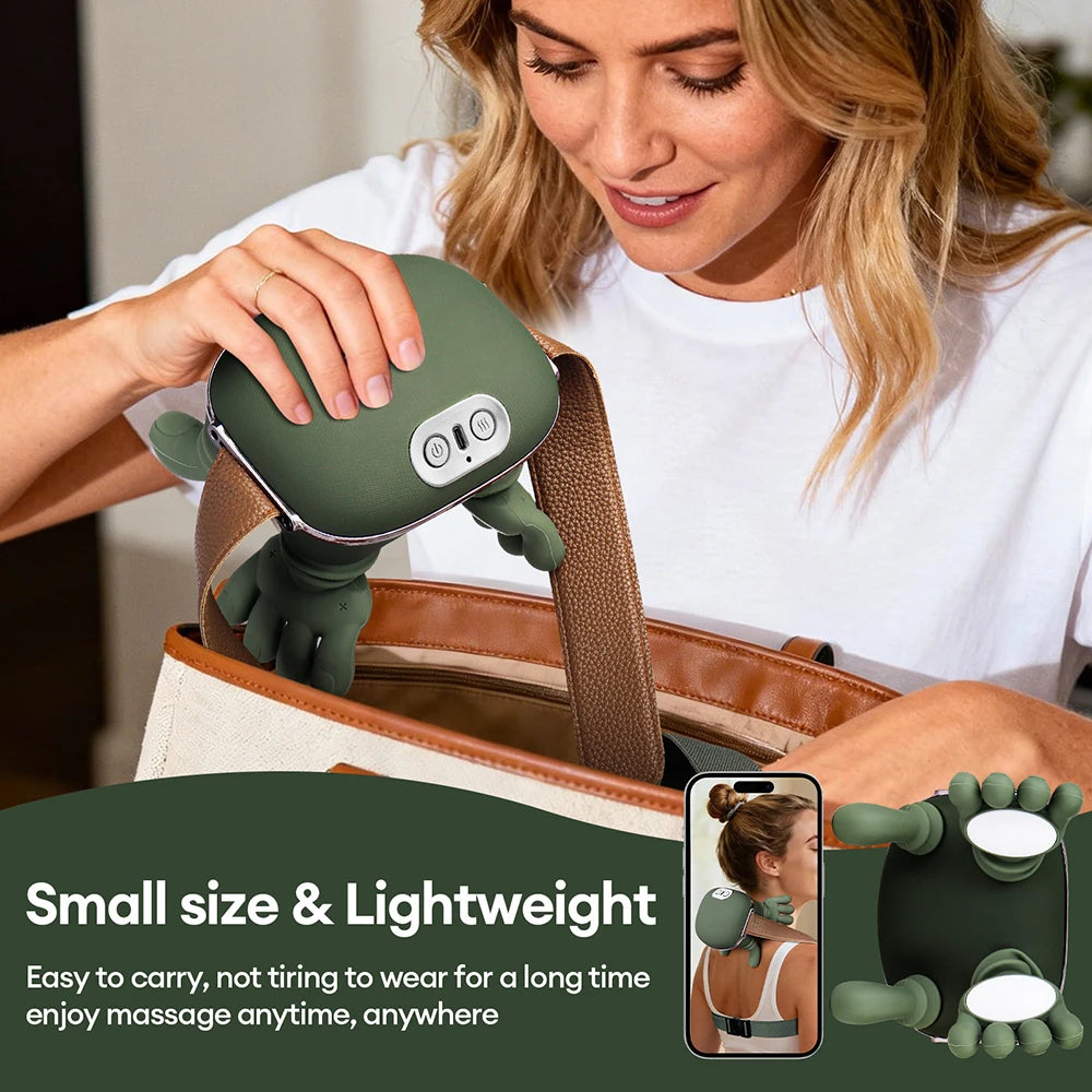 4D Bionic Neck & Shoulder Massager – Wireless Trapezius Kneading with Deep Tissue Finger Massage