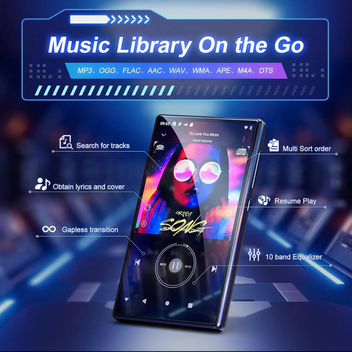 160GB MP3/MP4 Player with WiFi & Bluetooth – 5” IPS Touchscreen Android Music Player (Up to 1TB Expansion)