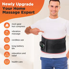 Electric Heated Waist Massager Belt – Lumbar Support Brace with Heat & Vibration Therapy