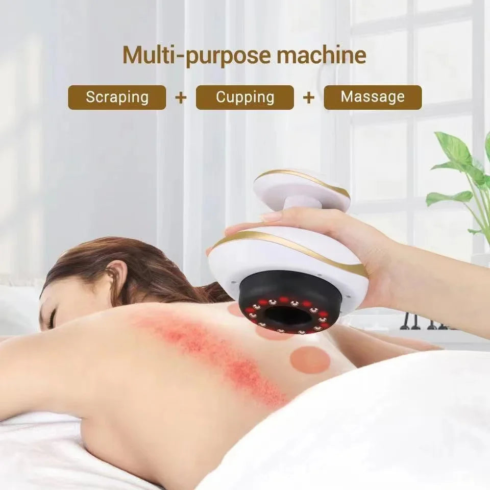 Electric Cupping & Gua Sha Massager with Heat – Vacuum Suction Body Therapy Device