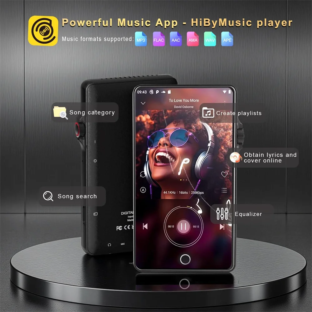 4” Android MP3/MP4 Player with WiFi & Bluetooth – 16GB Touch Screen Music Player with Spotify & Streaming Apps