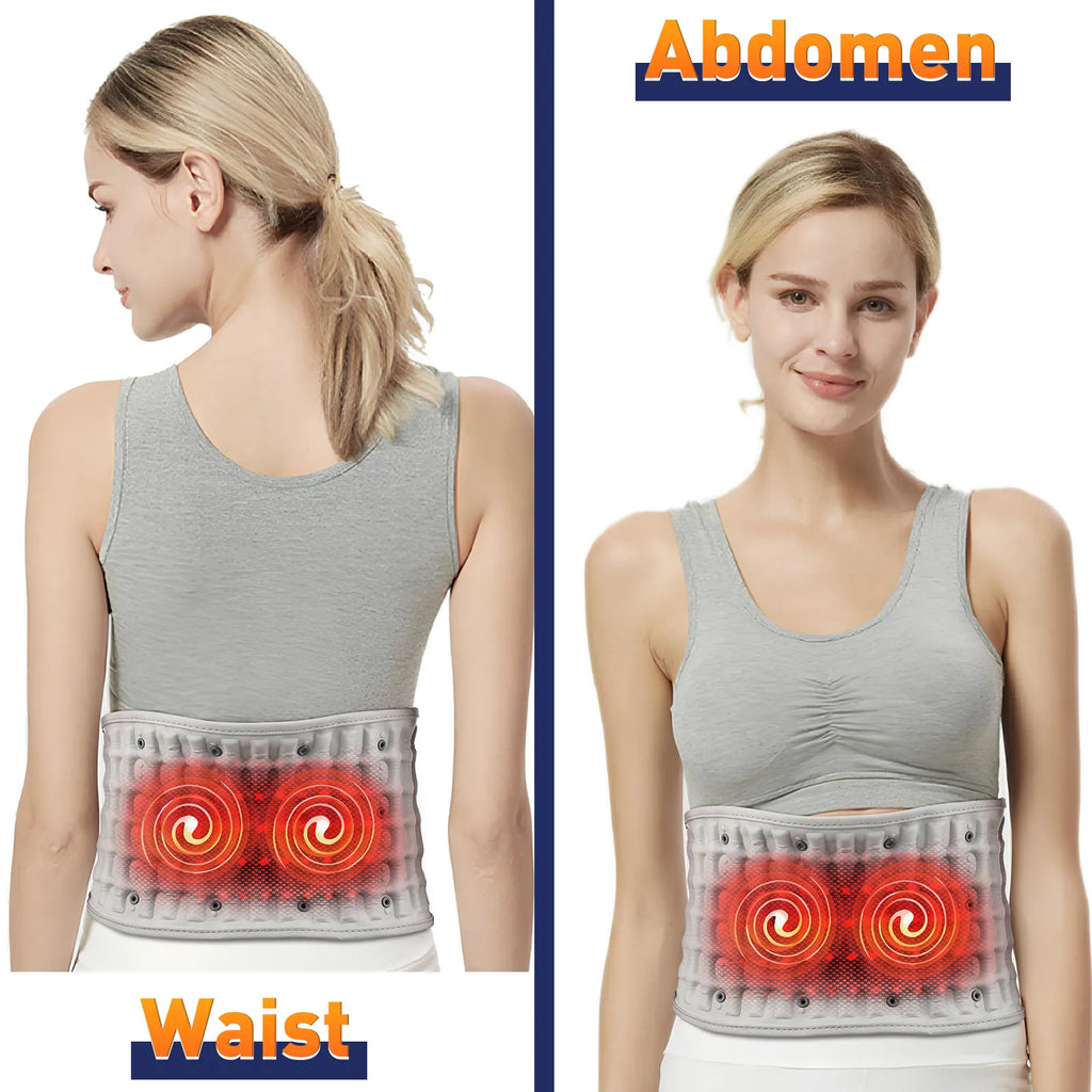 Inflatable Heated Waist Massager Belt – Air Compression, Vibration & Lumbar Support Brace