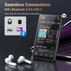 5” Android 13 MP3/MP4 Player with 128GB Storage – WiFi & Bluetooth Touchscreen Music Player with Apps
