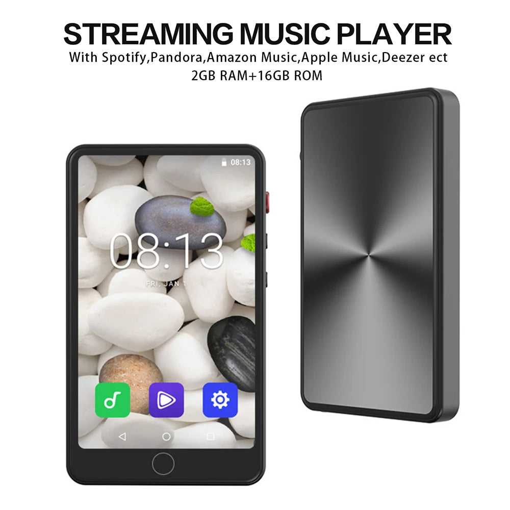 WiFi MP4 Player with Camera – Android Touch Screen Media Player, Bluetooth 5.0 & 16GB Storage