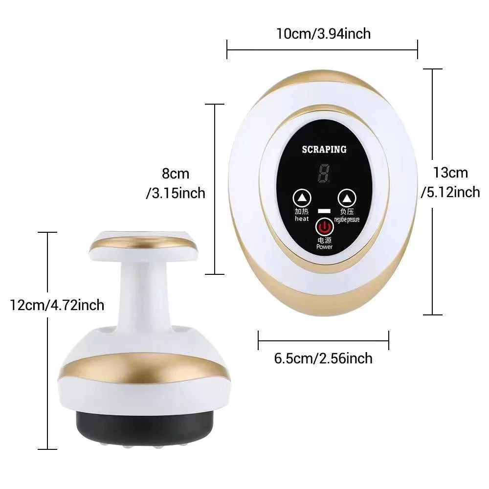 Electric Cupping & Gua Sha Massager with Heat – Vacuum Suction Body Therapy Device