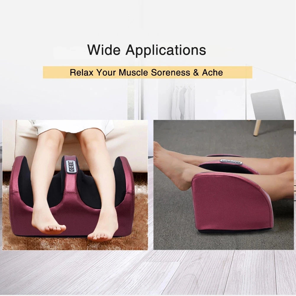 Shiatsu Foot & Calf Massager with Heat – Deep Tissue Kneading Roller for Pain Relief & Relaxation