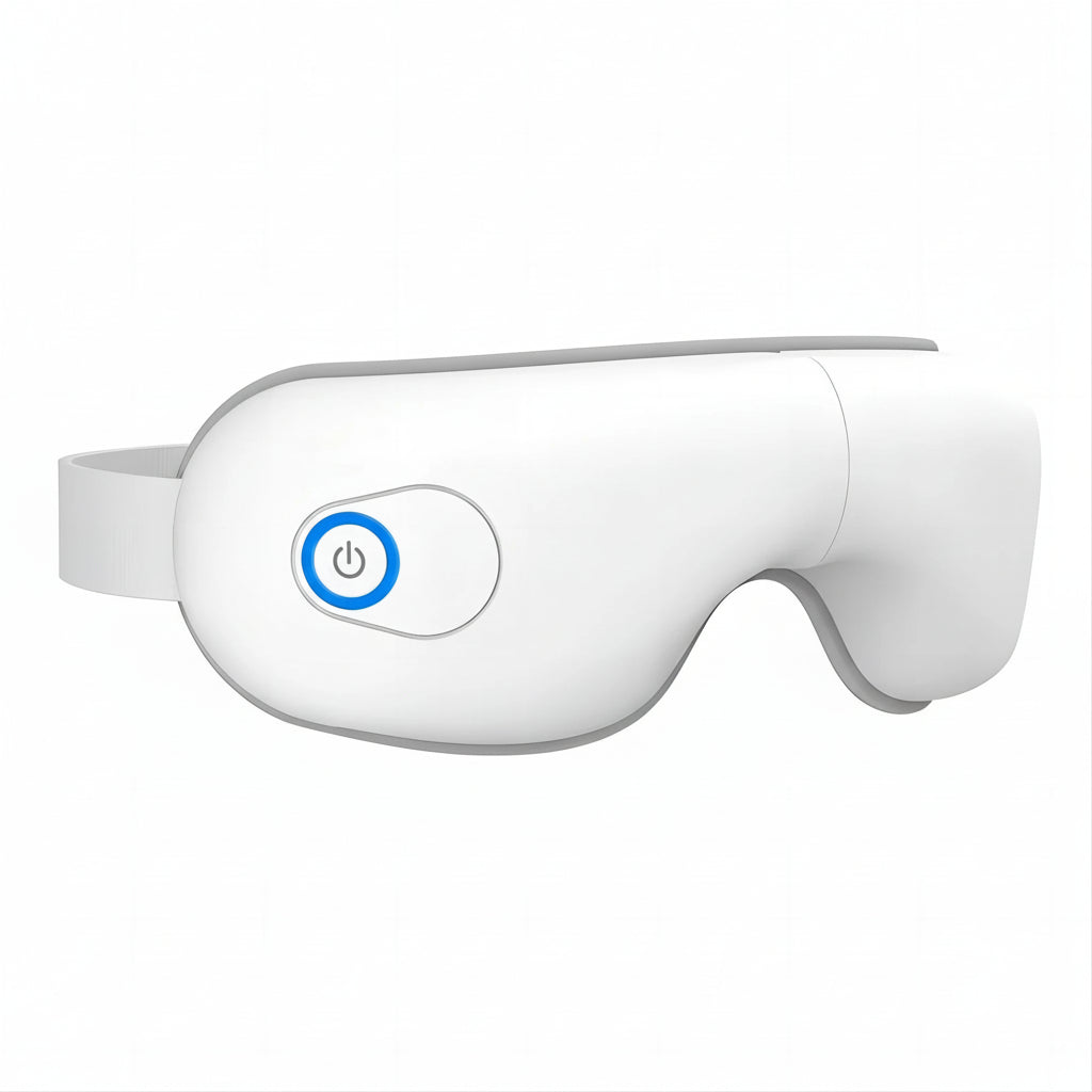 Folding Eye Massager with Heat & Bluetooth Music – Air Compression Mask for Eye Strain Relief & Sleep Support