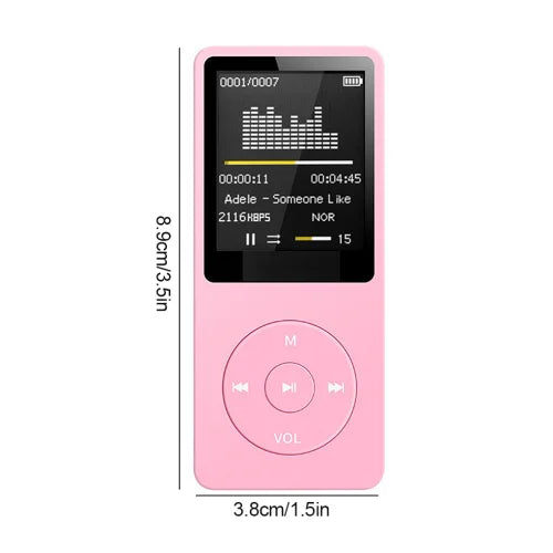 Portable MP3/MP4 Player with Bluetooth & FM Radio – USB Rechargeable Walkman with Recording & E-Book Support