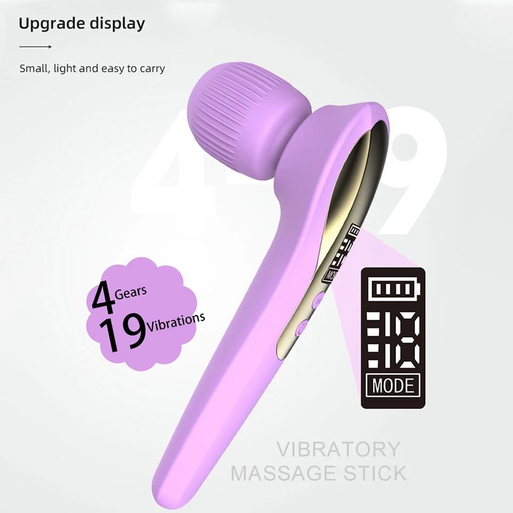 Portable Massage Gun – 19 Modes & 4 Speeds Deep Tissue Percussion Massager for Full Body