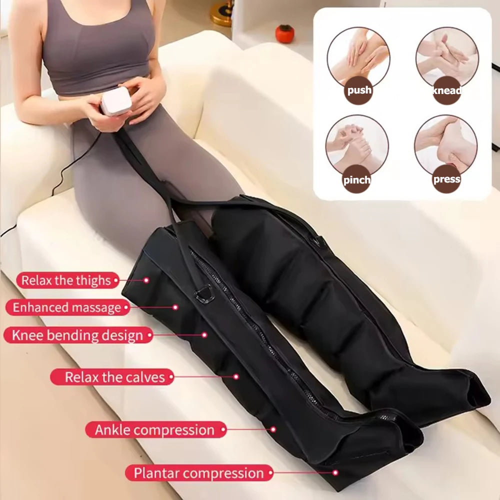 Air Compression Leg Massage Boots – Three Modes & Adjustable Intensity
