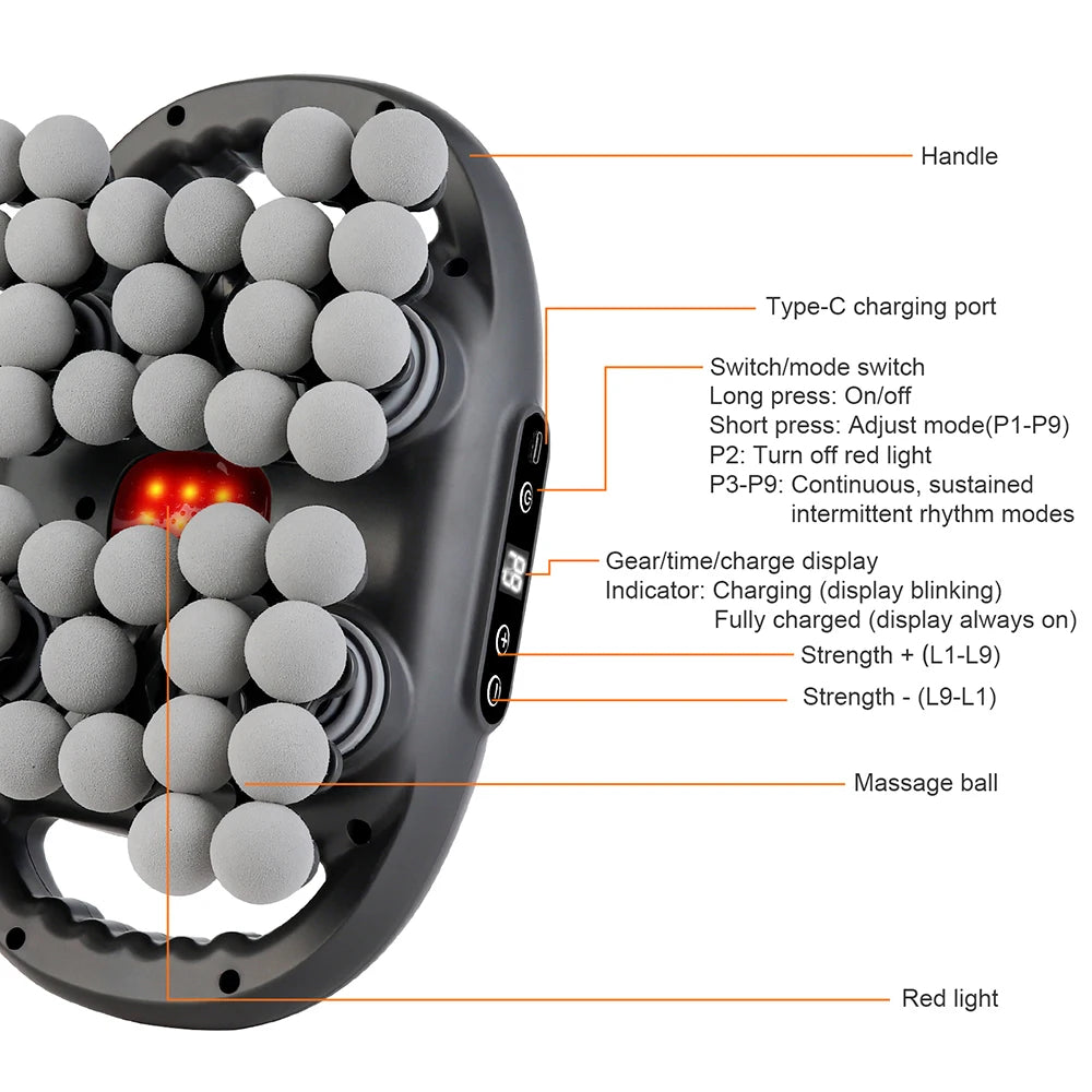42-Head Massage Gun – High-Frequency Percussion Fascia Massager for Deep Muscle Recovery