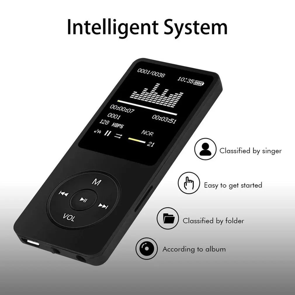Portable MP3/MP4 Player with LCD Screen – FM Radio, Voice Recorder & HiFi Music Player
