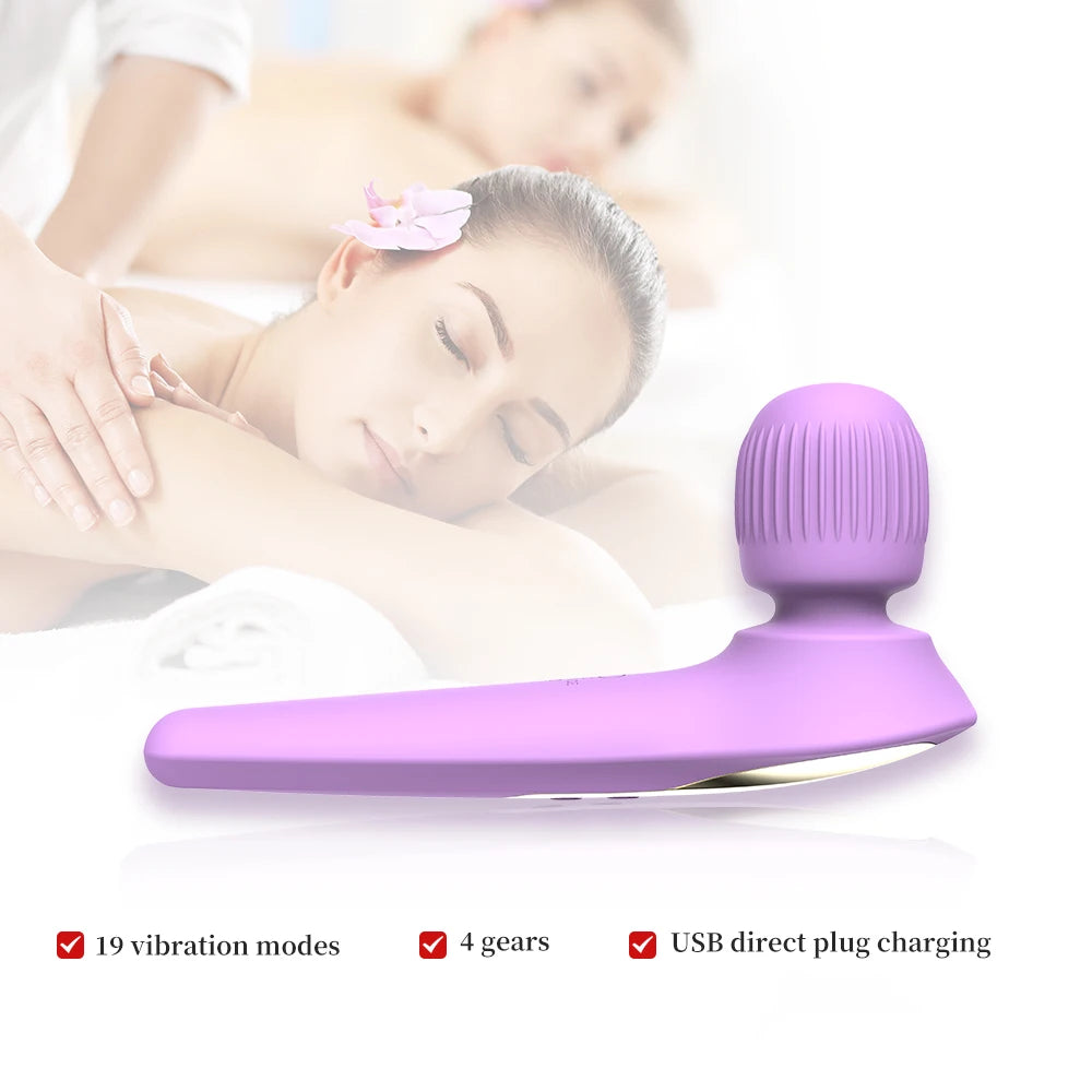 Portable Massage Gun – 19 Modes & 4 Speeds Deep Tissue Percussion Massager for Full Body