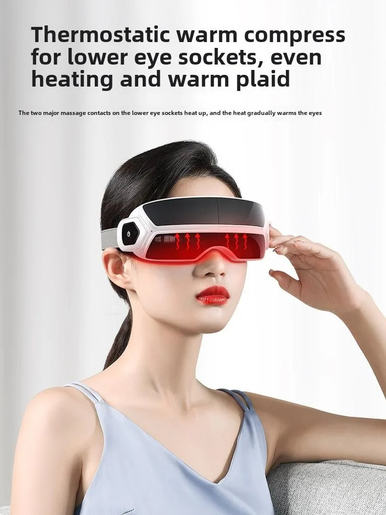 Steam Eye Massager with Bluetooth Music – Air Compression, Vibration & Foldable Smart Eye Care
