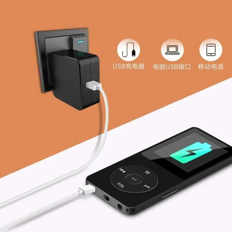 Portable MP3/MP4 Player with Bluetooth & FM Radio – USB Rechargeable Walkman with Recording & E-Book Support