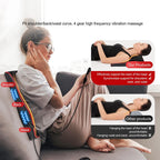 Back & Neck Massage Pillow with Lumbar Support – Deep Kneading Cushion for Chair & Car Use
