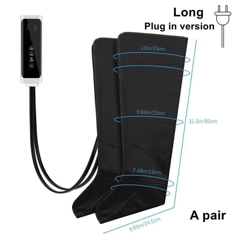 Air Compression Leg & Foot Massager Boots – Smart 360° Circulation Therapy with Adjustable Modes