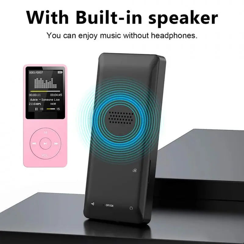 Portable MP3/MP4 Player with Bluetooth & FM Radio – USB Rechargeable Walkman with Recording & E-Book Support