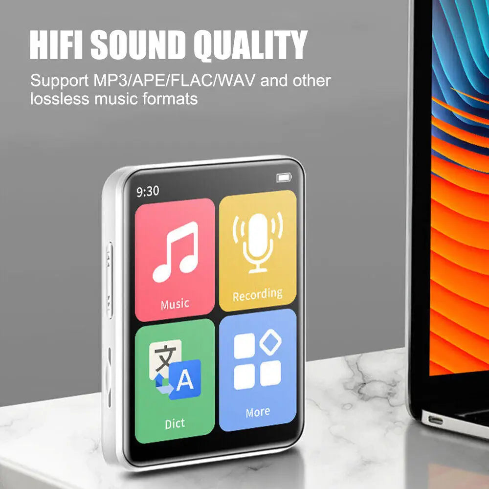 Mini MP3/MP4 Player with Bluetooth 5.0 – 2” Touch Screen HiFi Music Player with FM Radio