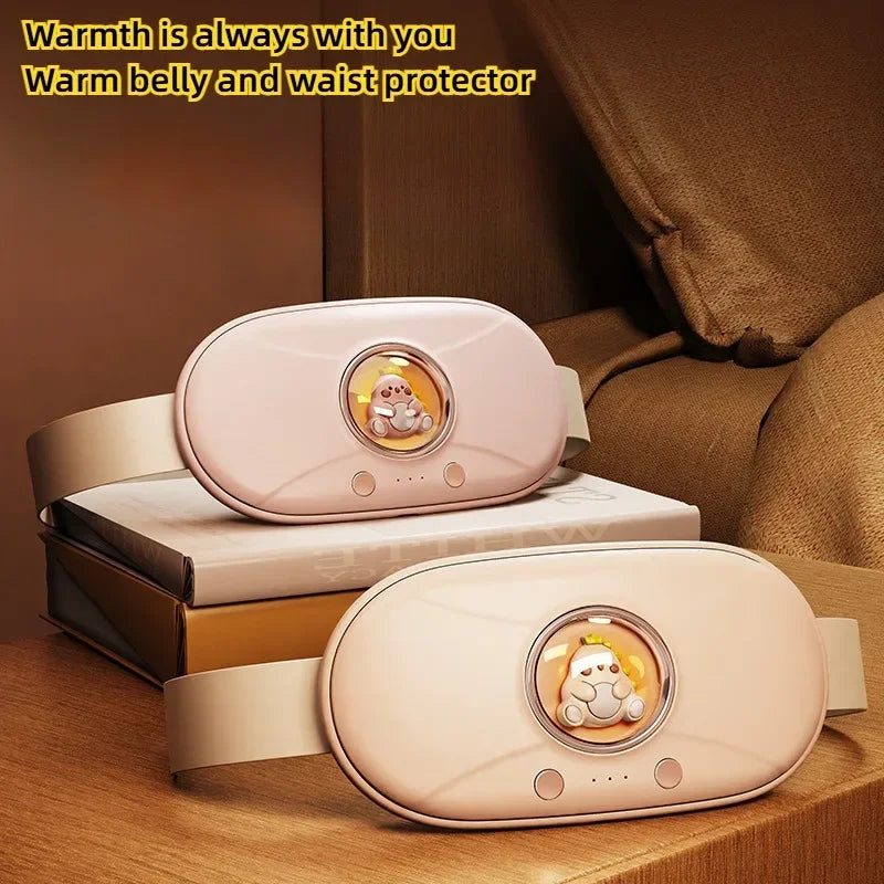 Menstrual Heating Pad Belt – Portable Heat & Vibration Therapy for Period Pain Relief