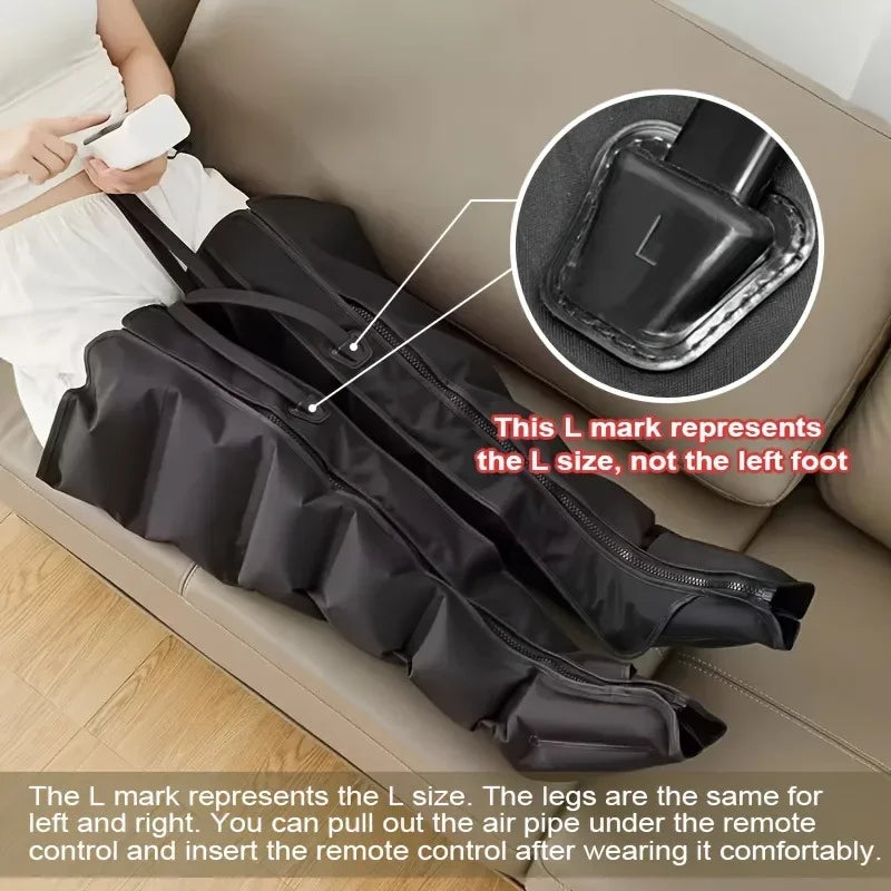 Air Compression Leg & Foot Massager Boots – Smart 360° Circulation Therapy with Adjustable Modes