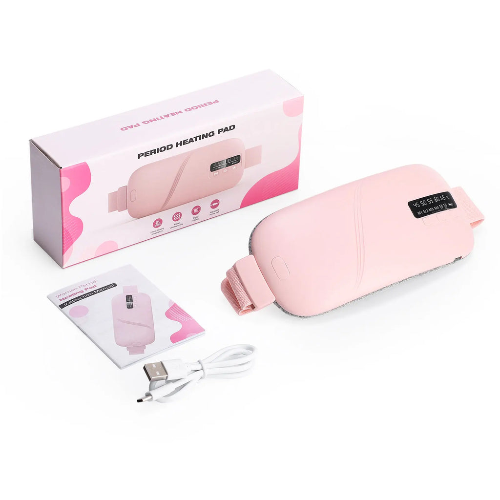 Electric Menstrual Heating Belt – 5 Heat Levels & Vibration Massage for Period Pain Relief