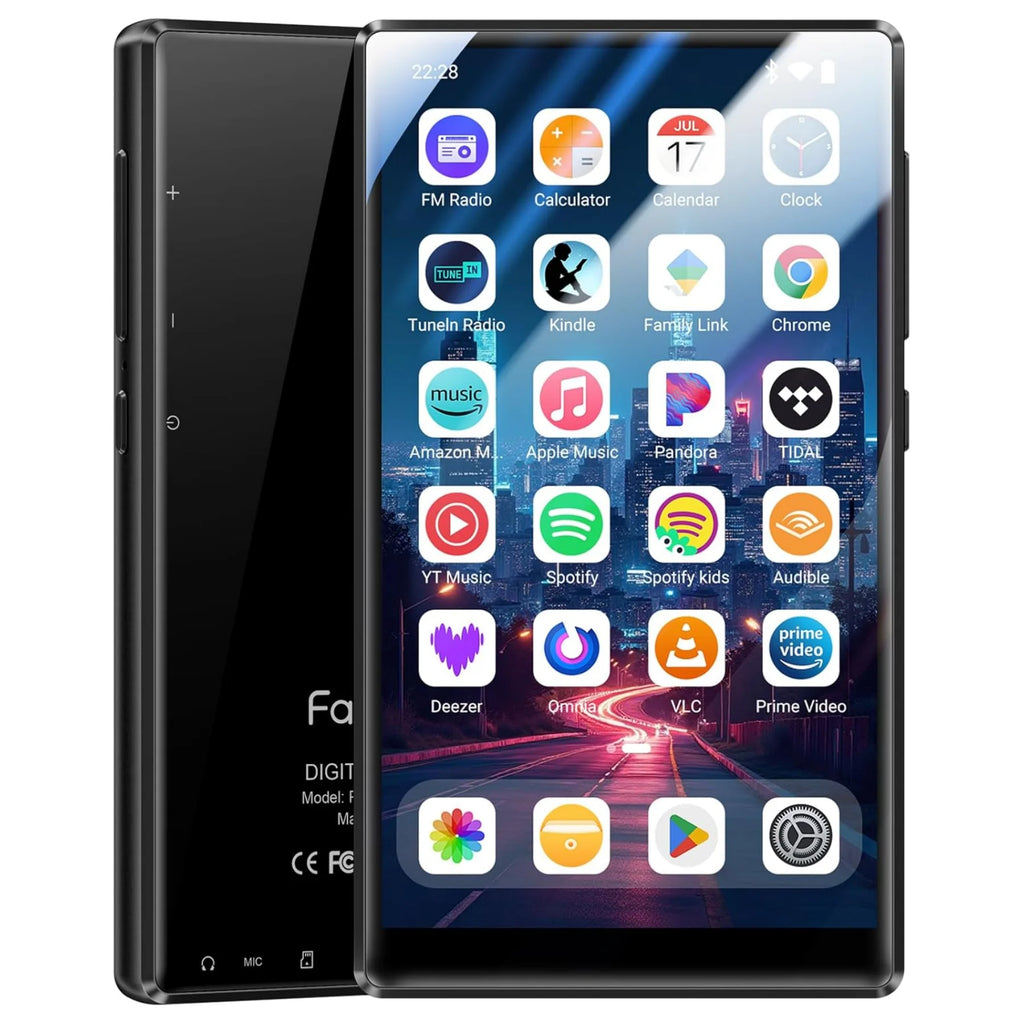128GB Android 13 MP3/MP4 Player – 5” Touchscreen, WiFi & Bluetooth Music Player with Speaker