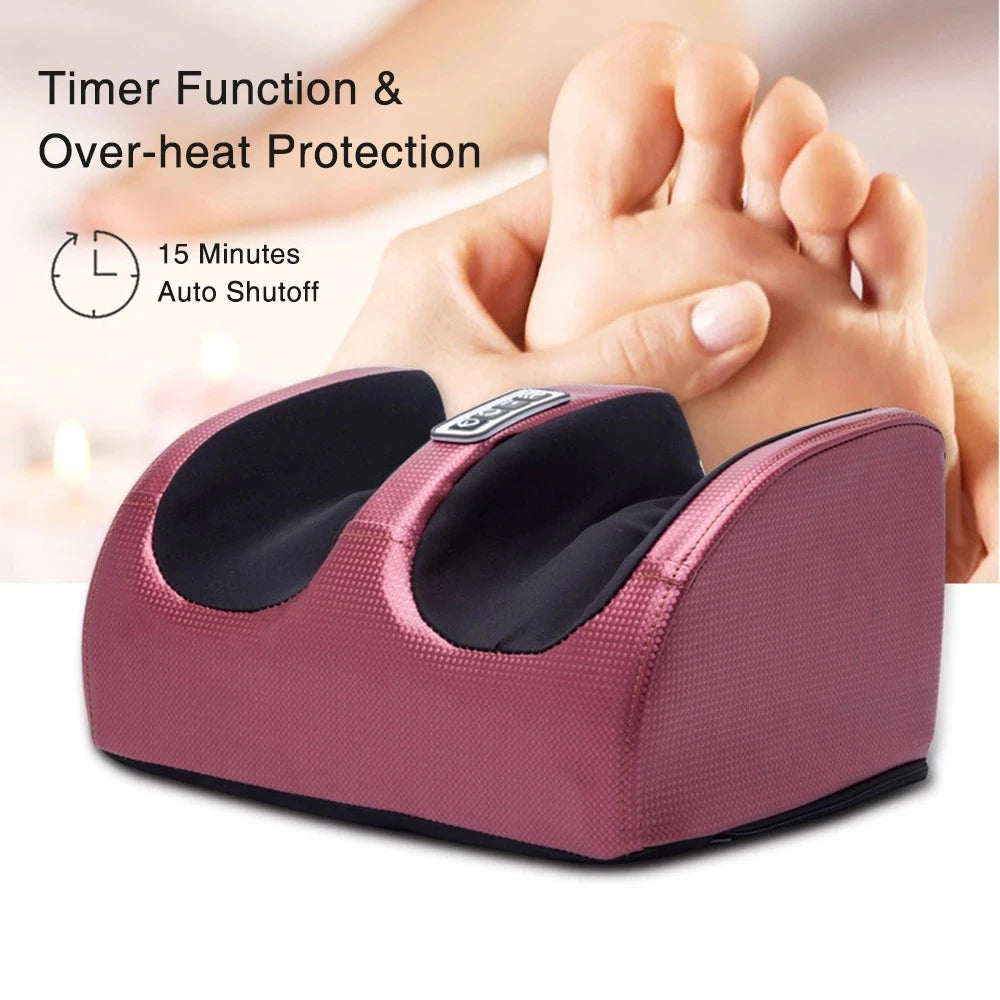 Shiatsu Foot & Calf Massager with Heat – Deep Tissue Kneading Roller for Pain Relief & Relaxation