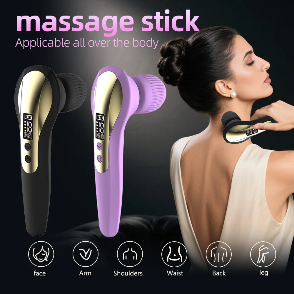Portable Massage Gun – 19 Modes & 4 Speeds Deep Tissue Percussion Massager for Full Body